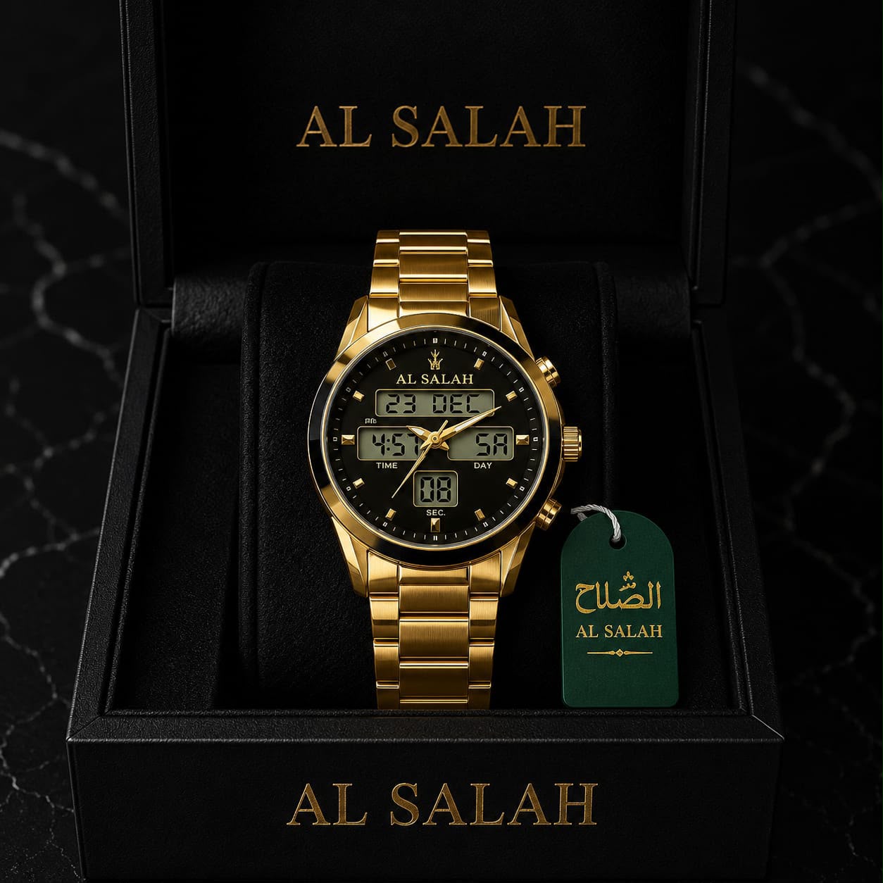 Al salah dual time gold black