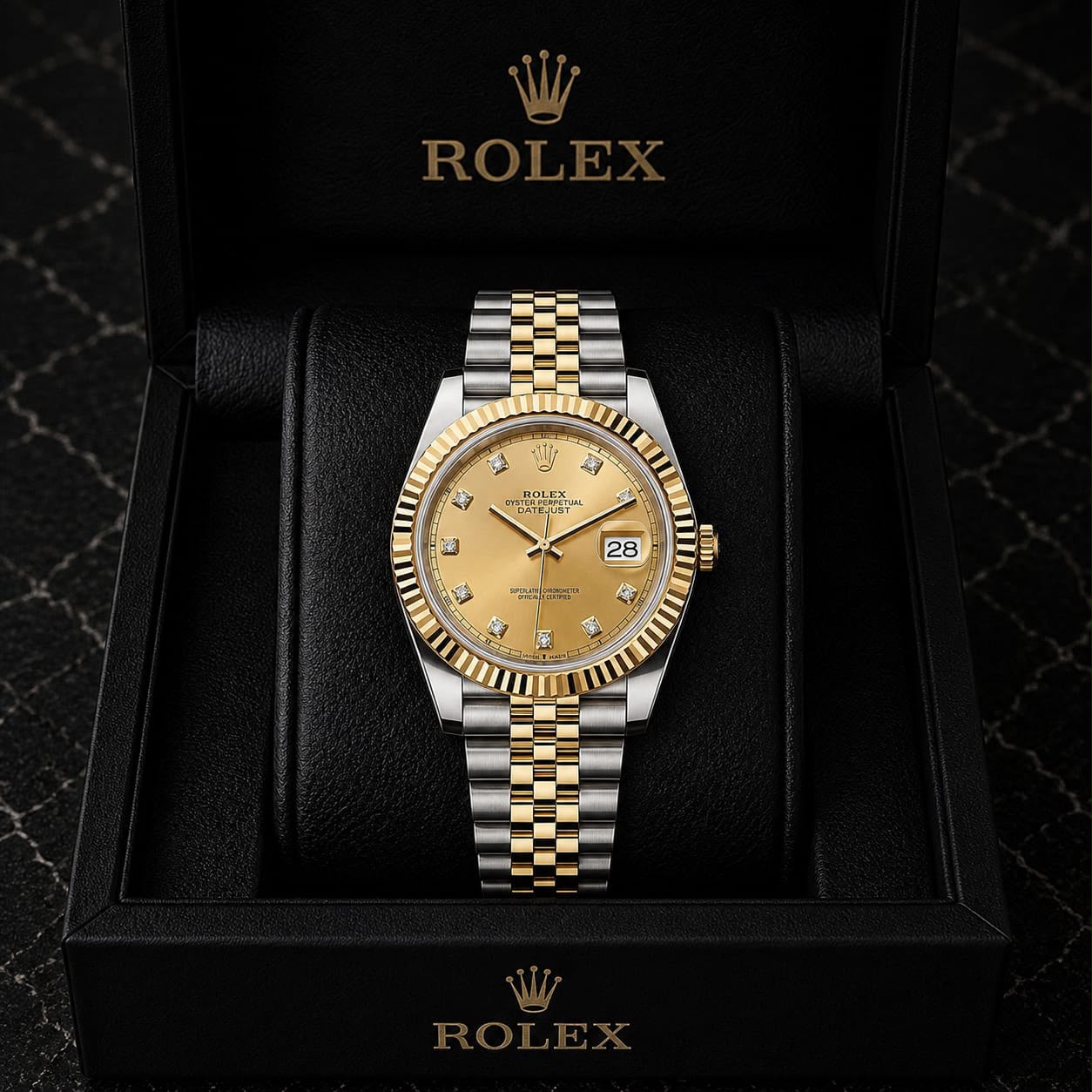 Rolex silver gold