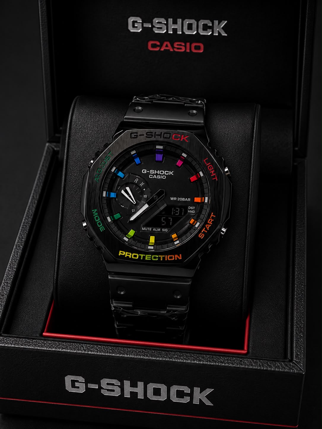 Casio G-Shock black rainbow