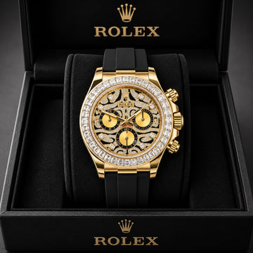 Rolex Daytona Eye of Tiger Gold Diamond Watch