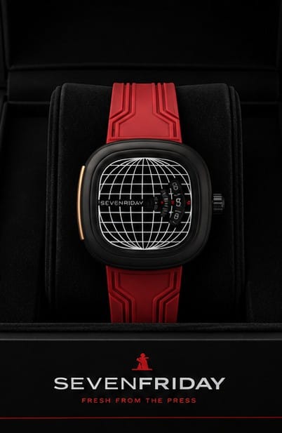 Seven friday watch for men (red)