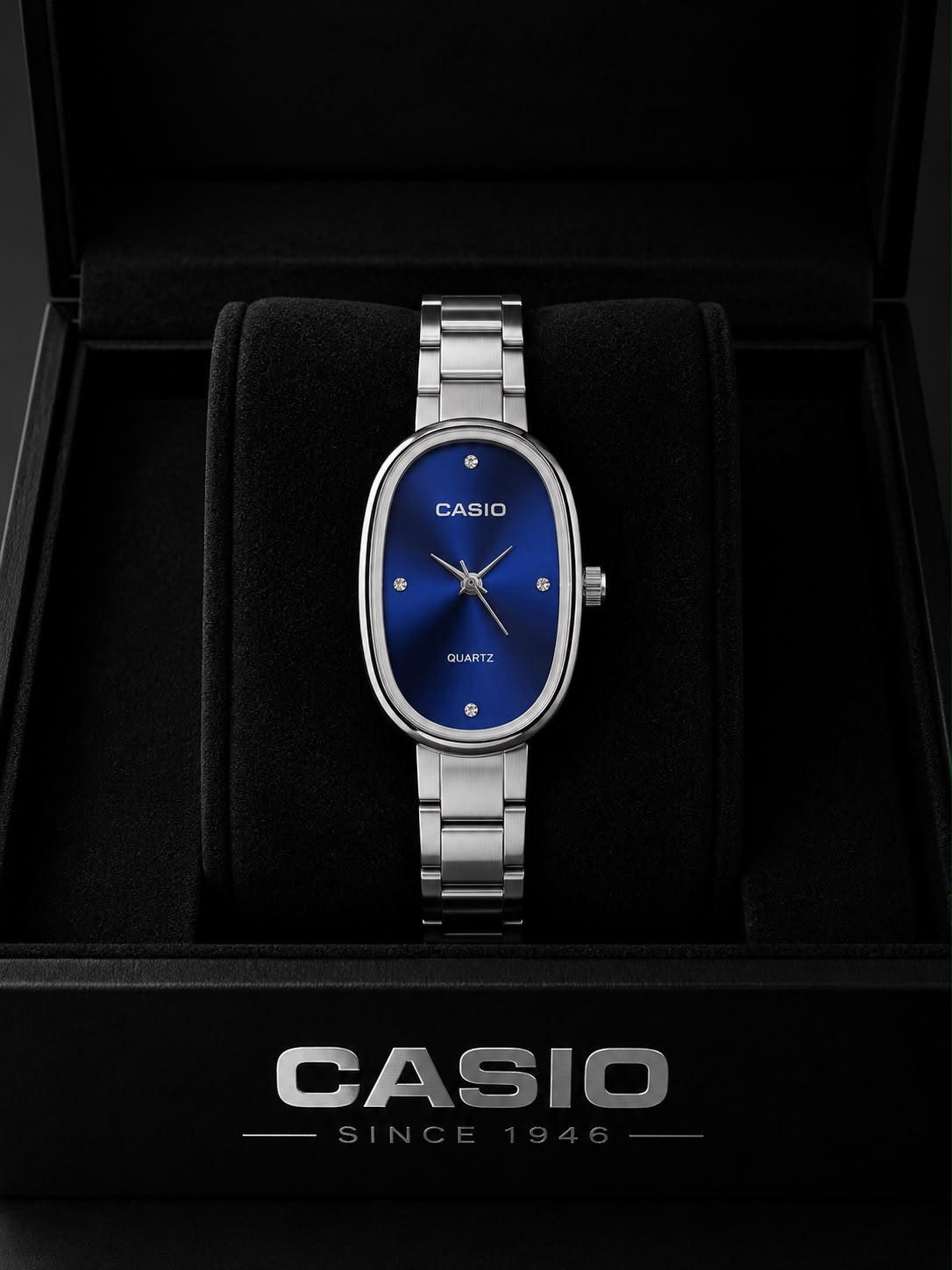 Casio Oval Premium Steel Ladies Watch