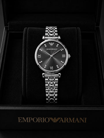 Emporio Armani Gianni T-Bar Women's (silver X black)