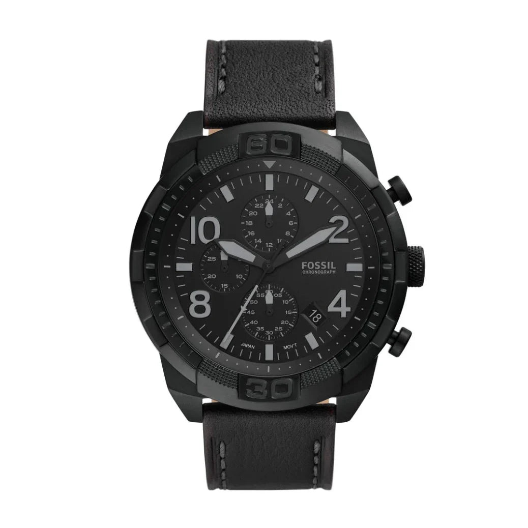 Fossil Bronson Chronograph Luggage Leather (With Og Box)