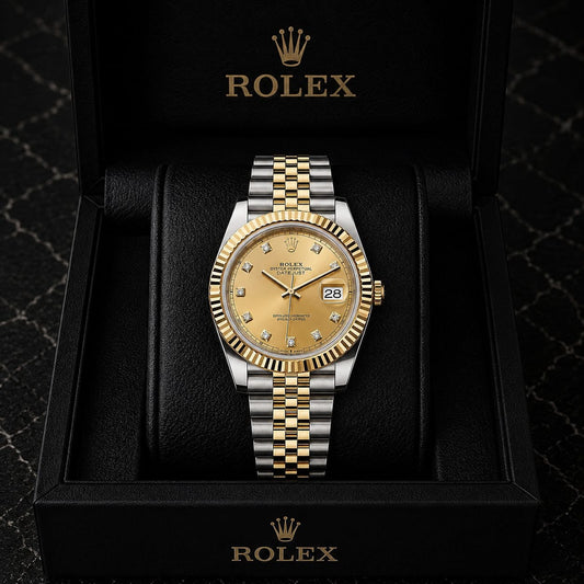 Rolex silver gold